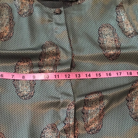 Vintage* (90’s) Della Roufogali blouse with matching scarf size 12 - Picture 11 of 12